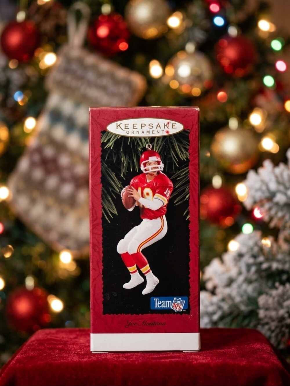 Hallmark Keepsake Ornament Joe Montana Kansas City Chiefs NFL Football #19